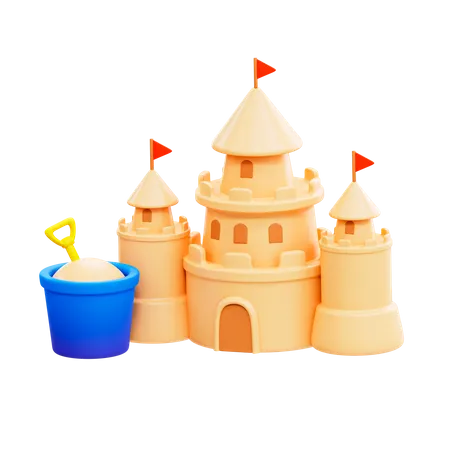 Castelo de Areia  3D Illustration