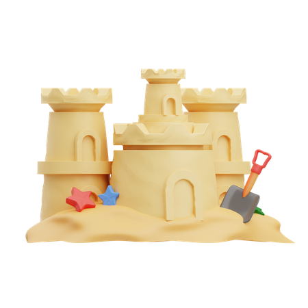 Castelo de Areia  3D Illustration