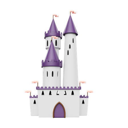 Castelo de conto de fadas  3D Illustration