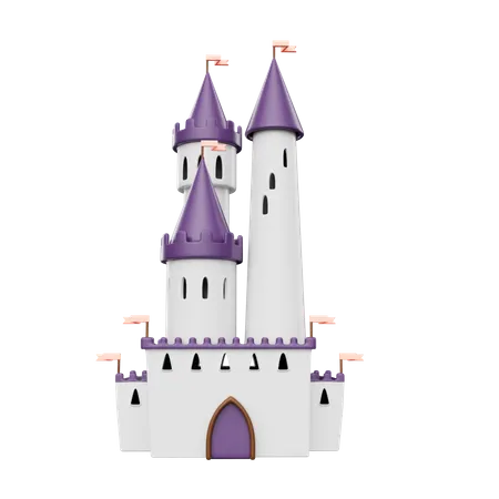 Castelo de conto de fadas  3D Illustration