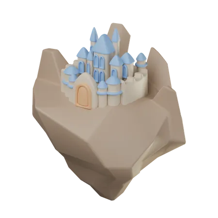 Castelo voador  3D Icon