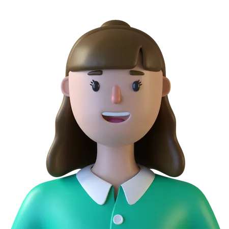 Casual Female  3D Icon