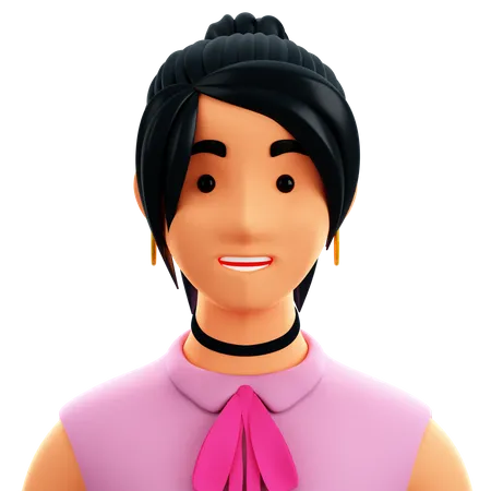 Casual Female  3D Icon