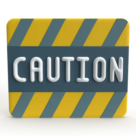 Caution  3D Icon