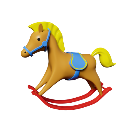 Cavalo de pau  3D Icon