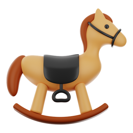 Cavalo de pau  3D Icon