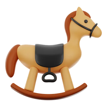 Cavalo de pau  3D Icon