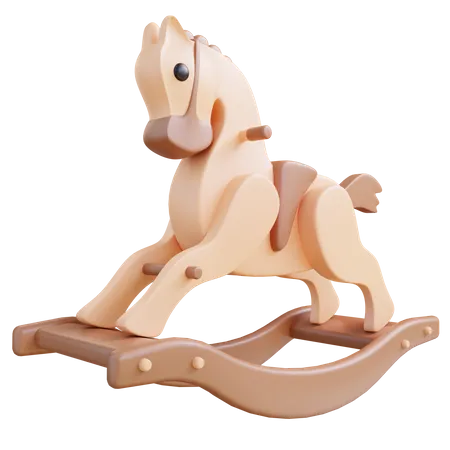 Cavalo de pau  3D Icon