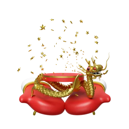 Celebrating chinese new year  3D Illustration