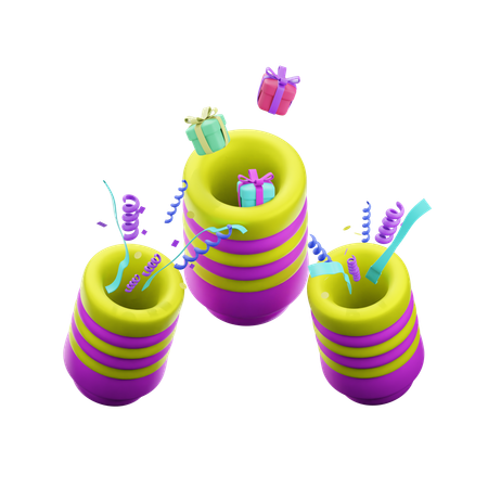 Celebration poppers  3D Icon