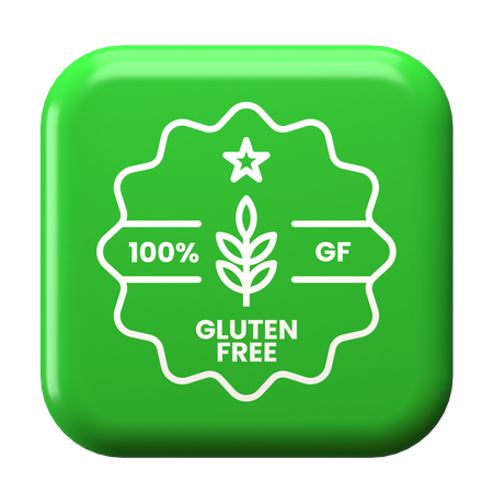 Cent pour cent sans gluten  3D Illustration