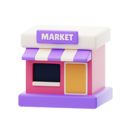 Centre commercial  3D Icon