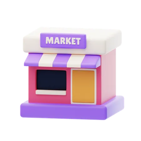 Centre commercial  3D Icon