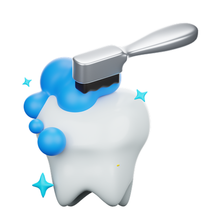 Cepillarse los dientes  3D Icon