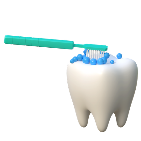 Cepillarse los dientes  3D Icon