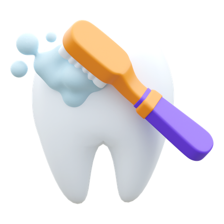 Cepillarse los dientes  3D Icon