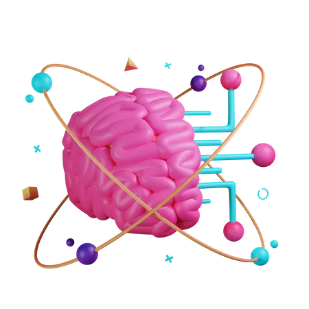 Cérebro de Inteligência Artificial  3D Illustration