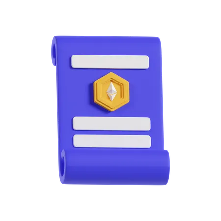 Certificado nft  3D Icon