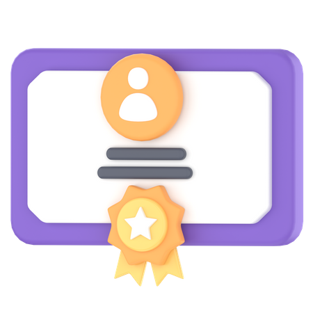 Certificate  3D Icon