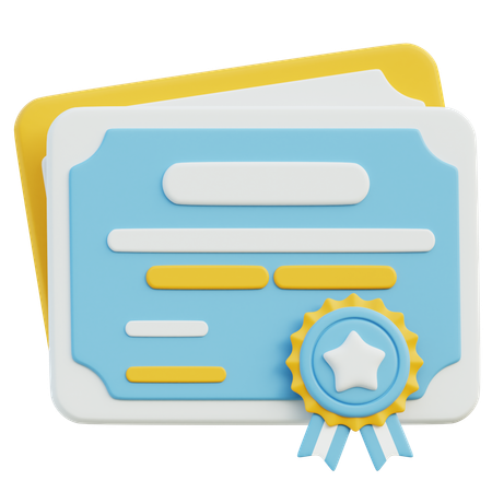 Certification Award  3D Icon