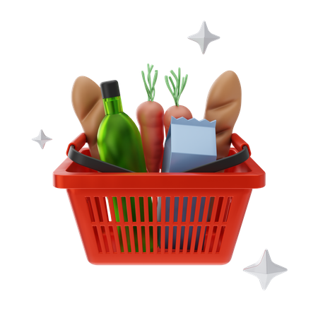 Cesta de la compra  3D Icon