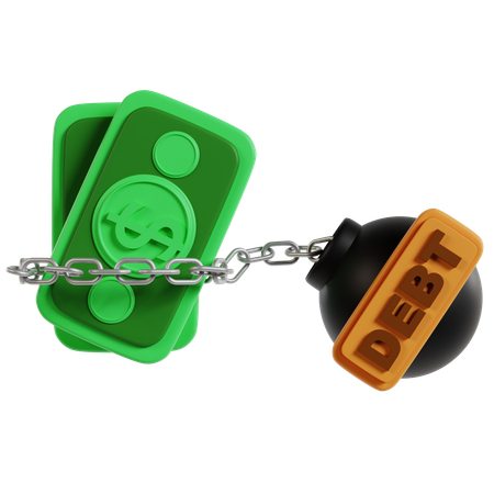 Chained by Market Debt  3D Icon