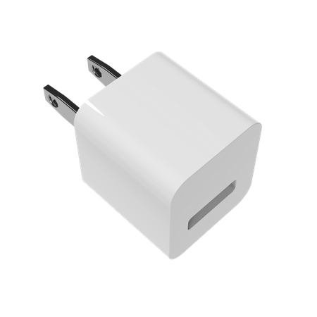 Charging adapter USA  3D Illustration