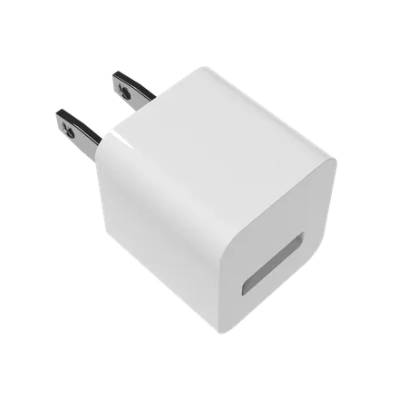 Charging adapter USA  3D Illustration