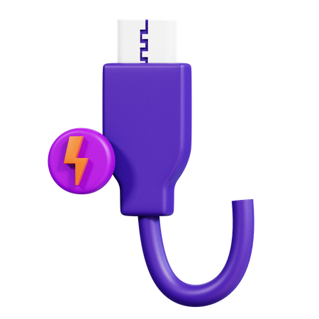 Charging Cable  3D Icon