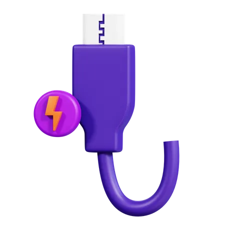 Charging Cable  3D Icon