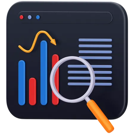 Chart Analysis  3D Icon