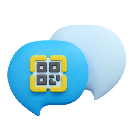 Chat barcode  3D Icon