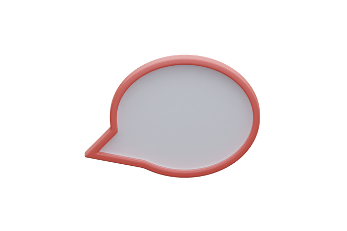 Chat Blank  3D Icon