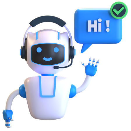 Chat Bot  3D Illustration