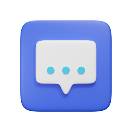 Chat Bubble  3D Icon