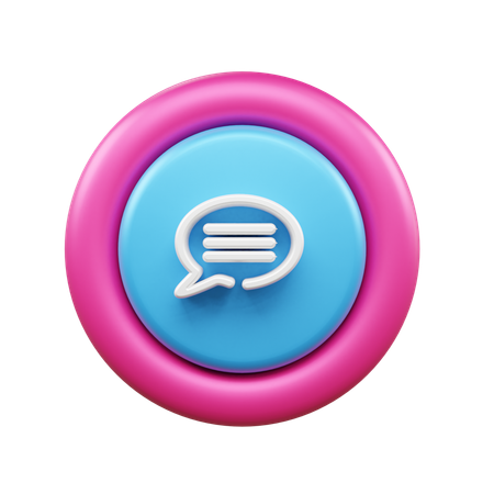 Chat Bubble  3D Icon