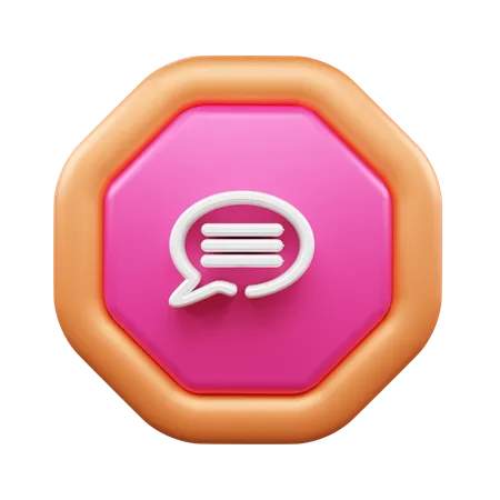 Chat Bubble  3D Icon