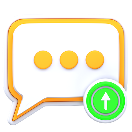 Chat bubble upload  3D Icon