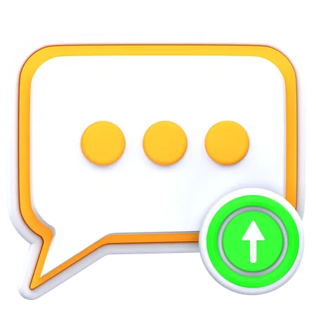 Chat bubble upload  3D Icon