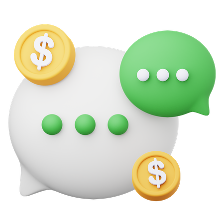 Chat de finanzas  3D Icon