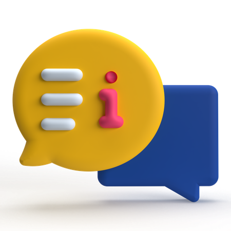 채팅 정보  3D Icon