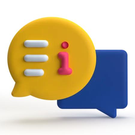 채팅 정보  3D Icon