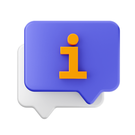 Chat Information  3D Icon