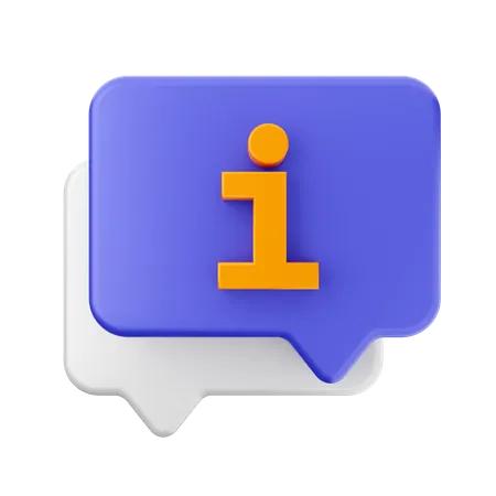 Chat Information  3D Icon