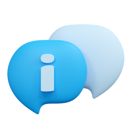 Chat information  3D Icon