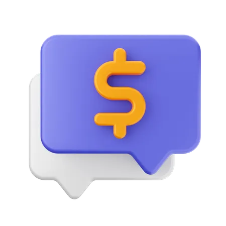 Chat money  3D Icon