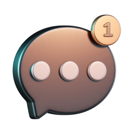 Chat Notification  3D Icon