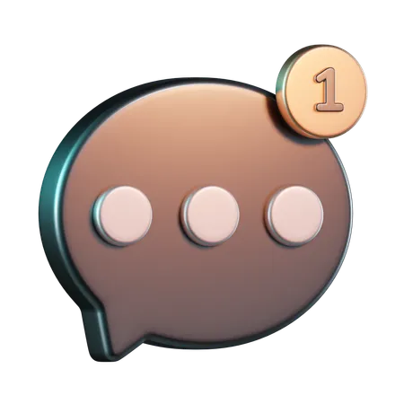 Chat Notification  3D Icon