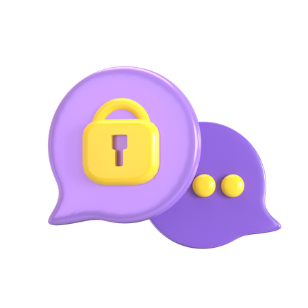 Chat Protection  3D Icon