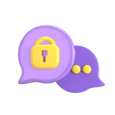 Chat Protection  3D Icon